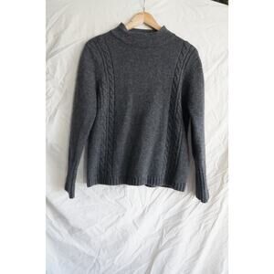Sonoma Lambswool Charcoal Knit Sweater (M)